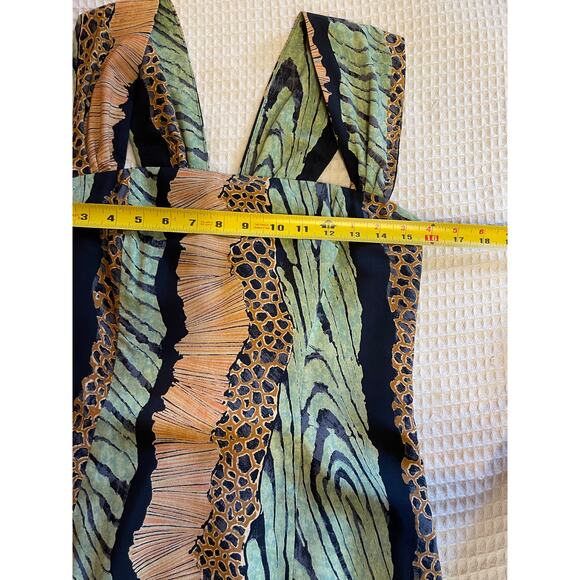 VTG Collection Tropical Safari Print Bodycon Knee Length Cocktail Dress Size 10 - Picture 8 of 11